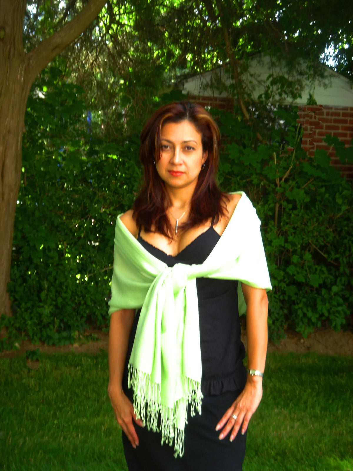 Dew Green Shawl/Shawls/Scarf/Scarves/Wrap/Stole/Muffler/Cape/Ruana/Blanket/Throw/Pashmina (Honey Shawl) Regular Shawl/Cashmere Scarf/Wool/Silk