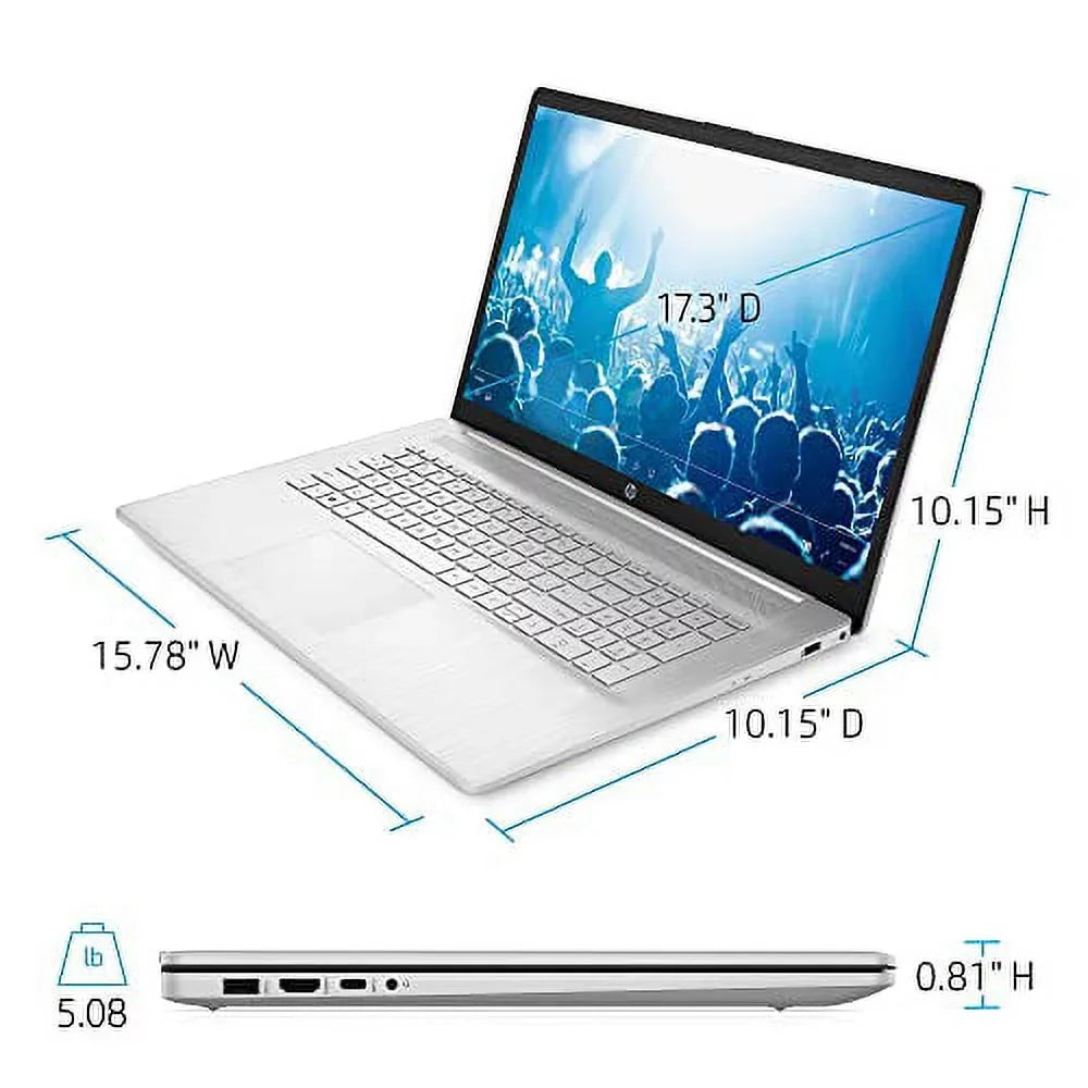 USB-C, Laptop Performance Keyboard, High Backlit 512GB Iris USB SSD, 16GB i5-1135G7 Pro, Fullsize 4-Core, Windows DDR4, COU Graphics, 32GB Business 2022, 17.3" Xe IPS, HP 10 FHD