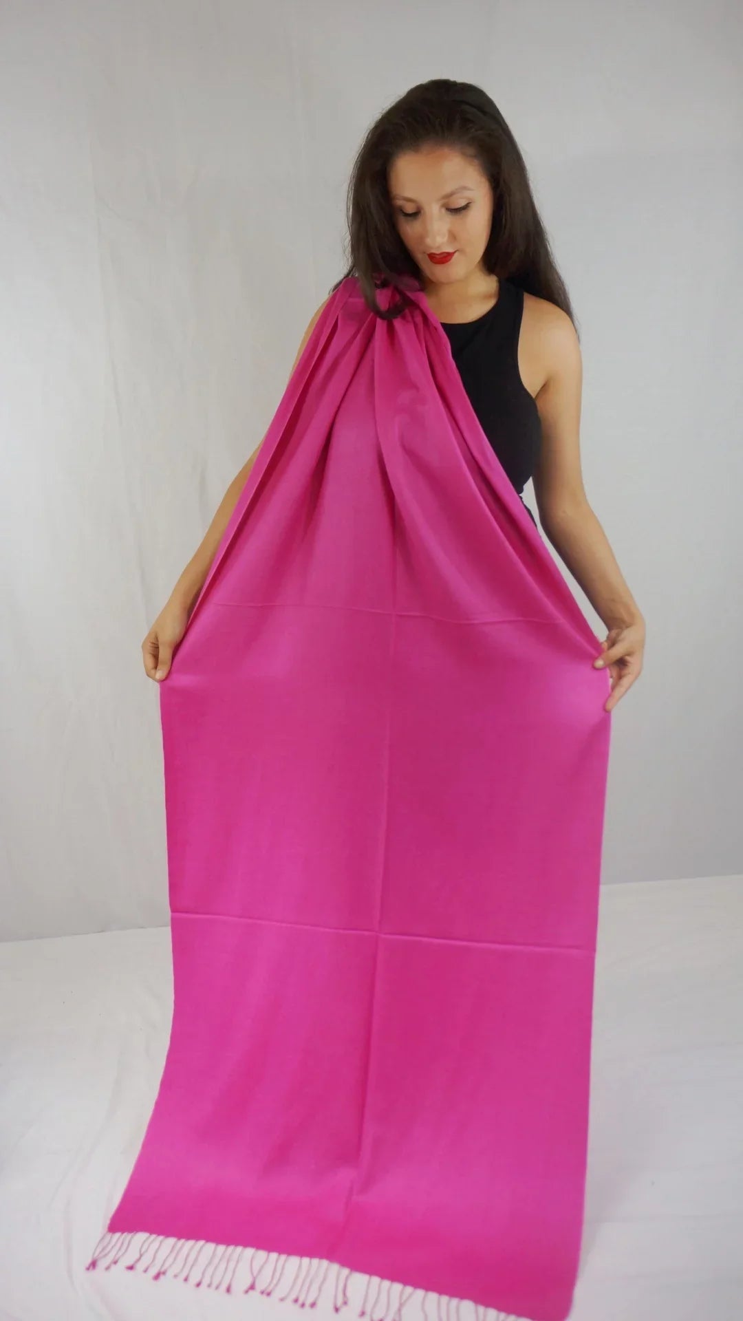 (Hot Scarf/Wool/Silk Shawl/Shawls/Scarf/Scarves/Wrap/Stole/Muffler/Cape/Ruana/Blanket/Throw/Pashmina Shawl) Shawl/Cashmere Regular Pink