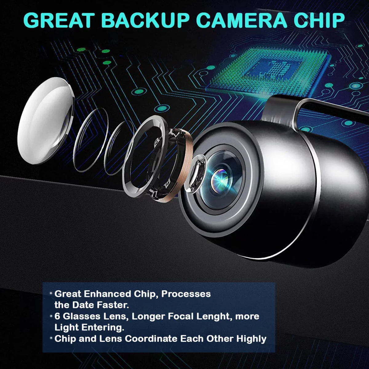 with Frame Compatible CAR910X CAM123 Waterproof Plate Jensen CAR710X Vision Camera Night CM901MIR Rear CAR110W View License Angle CMR2720 CDR7011 Backup Radio 170° CAR910W HD CAR710 Car CAR8000