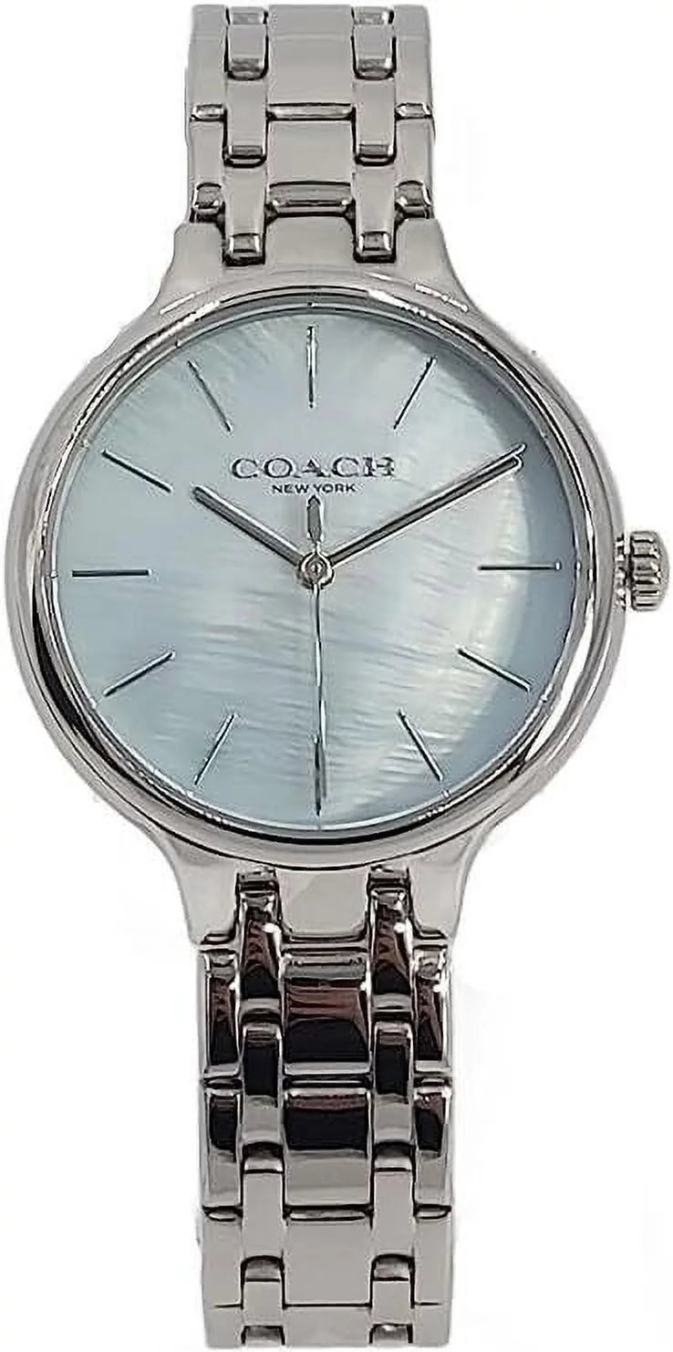 Steel 14504054 Coach Dial Silver Watch Stainless Tone Josie Women's Blue
