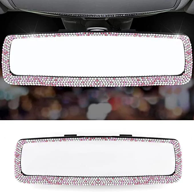 HD View Car Car Accessories Glass, and Bling Car Interior Bling with Rear Decorations Bling Mirror, Mirror Rearview for Tee Women