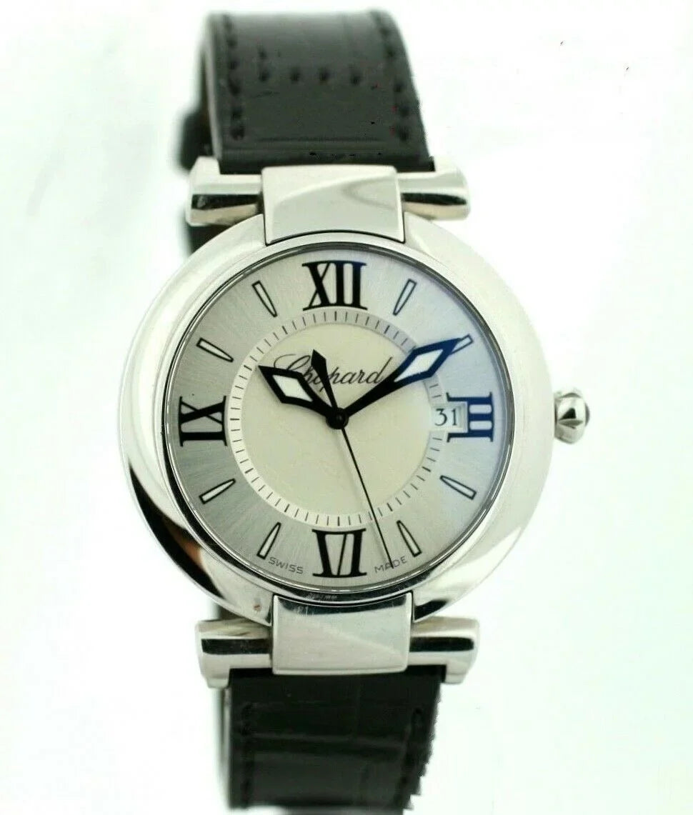 W/B/P Steel Women's Leather Black 8532 Watch Swiss Quartz 36mm ImperialE Chopard
