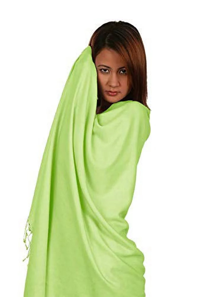 Dew Green Shawl/Shawls/Scarf/Scarves/Wrap/Stole/Muffler/Cape/Ruana/Blanket/Throw/Pashmina (Honey Shawl) Regular Shawl/Cashmere Scarf/Wool/Silk