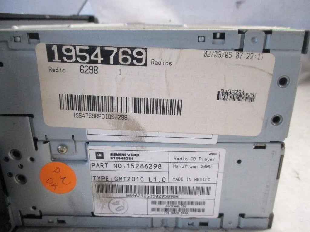 Radio 2007 Pre-Owned 2006 FM (Good) 2005 Saturn AM OEM Relay Receiver CD