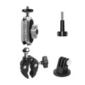 Adapter, Load Alloy - Clamp Adapter, Camera with Dual AKASO, Handlebar Ball DJI, Bicycle Insta360 1.5kg Mount 11/10/9/8/7, Aluminum Rotatable Capacity, Hero Head, Compatible