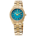 44M109 Ladies Teal Watch Caravelle Steel Dial Stainless