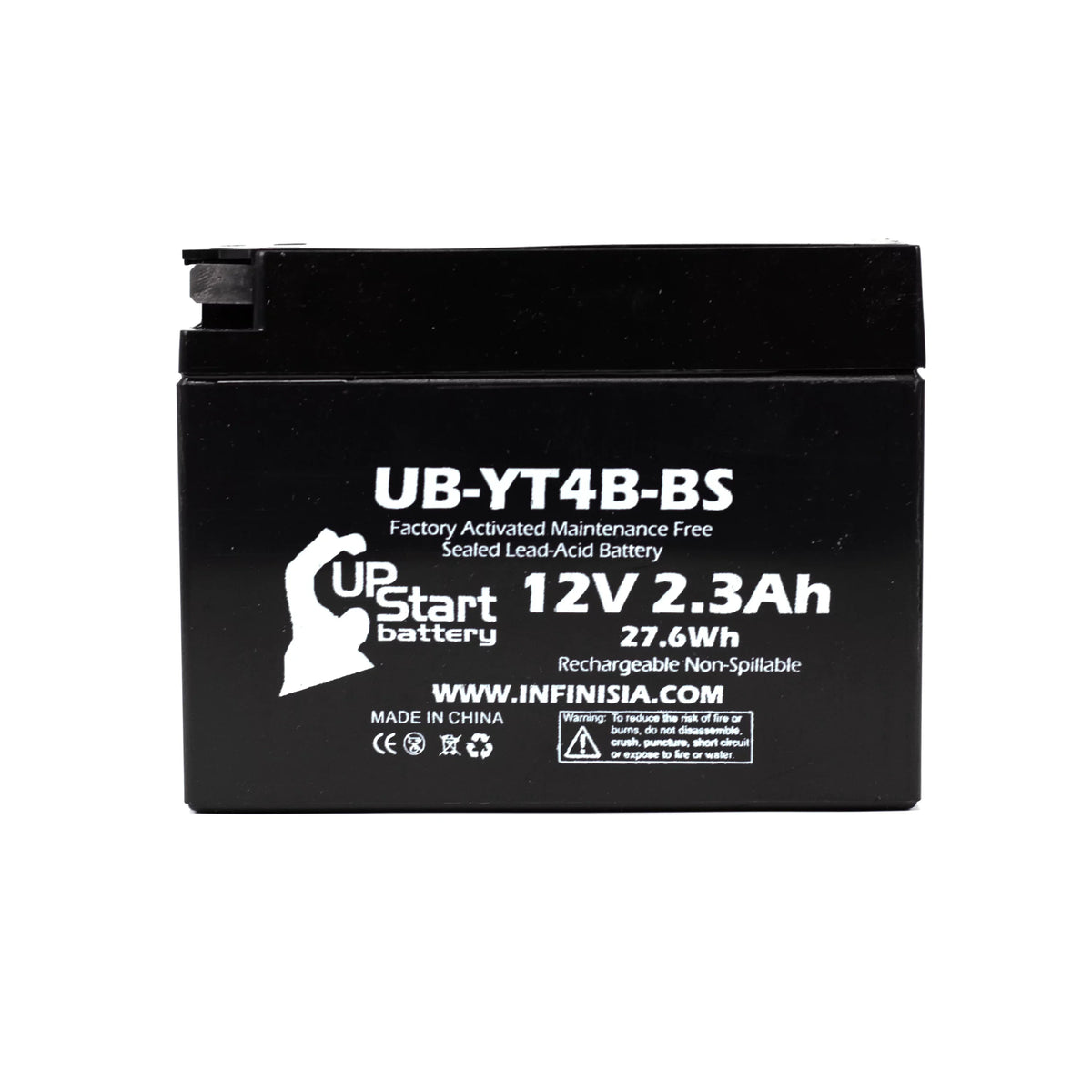 2005 for Yamaha Replacement UpStart 2.3Ah, SR400 Free, Battery 12V, Activated, Maintenance Motorcycle Battery UB-YT4B-BS Factory - 5-Pack 400CC
