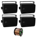 3-Way climate and Mini 50 Enrock Pyle Foot Wire 200 16-Gauge Speaker 3.5'' Proof Marine System Box 4 New Watt (Black), PLMR24 x Audio Speaker
