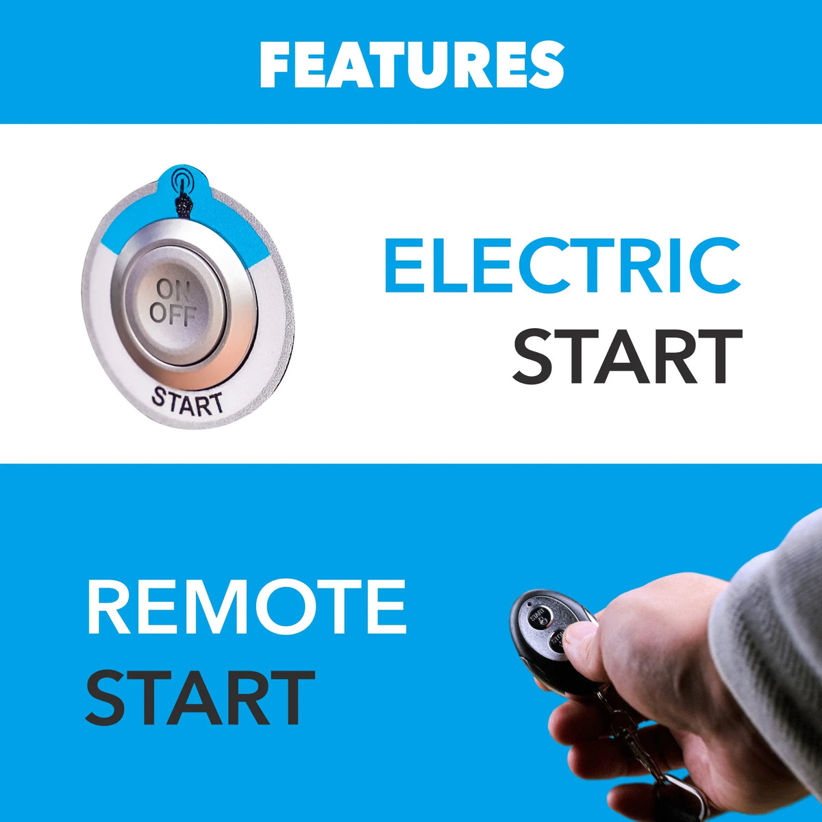 Fuel Remote Start Ready and Dual Pulsar with RV 5000-Watt Inverter CO Generator Sentry