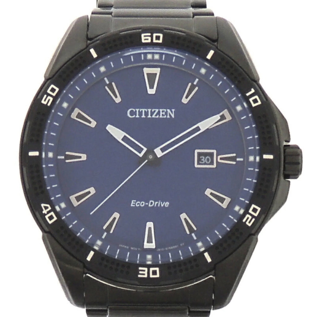 Steel Dial (J810-S115973) Men's AW1585-55L Blue Pre-Owned Stainless Watch Eco-Drive Citizen (Good)