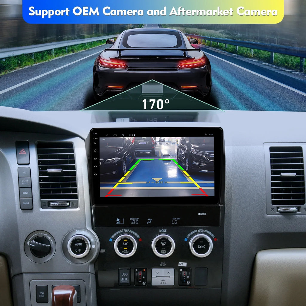 6+128G 10.1 Car Android Tundra Android Toyota Camera Sequoia 2008-2018 Radio Car & inches Stereo & Touchscreen 2007-2013 Auto IPS with Support 12 Backup for Screen Carplay