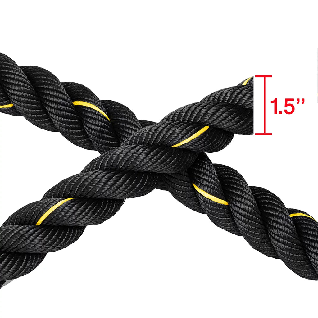 width Strength & Weight Undulation Heavy Cardio, Ropes - Polydac Gym Training, Cross Rope: Length, NK 49.2ft 1.5'' Conditioning Battle Training Heavy & Training