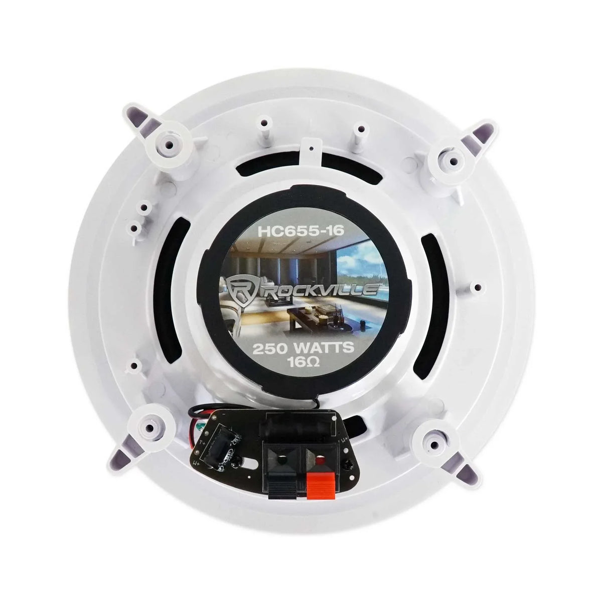 LED Receiver+(8) Ceiling 6.5" Theater Amp/Home Rockville White Speakers Tube