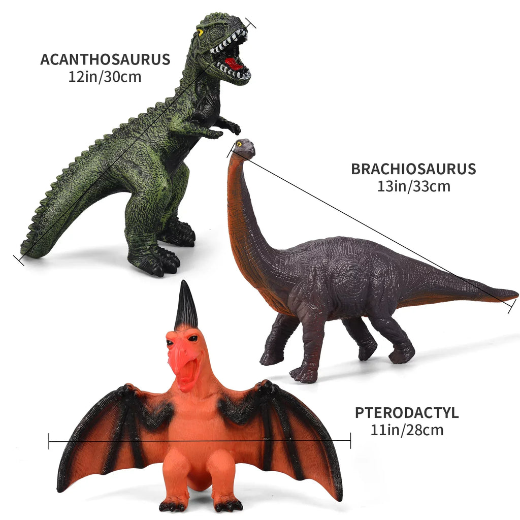 Birthday T-Rex, for 13-17 Soft Lovers Kids Dinosaur Dinosaur Perfect Gifts Inches and Dinosaur Jumbo - Large for Toddlers, Party Set 6 Toys Velociraptor Dinosaur Blue Toys Piece Favors,