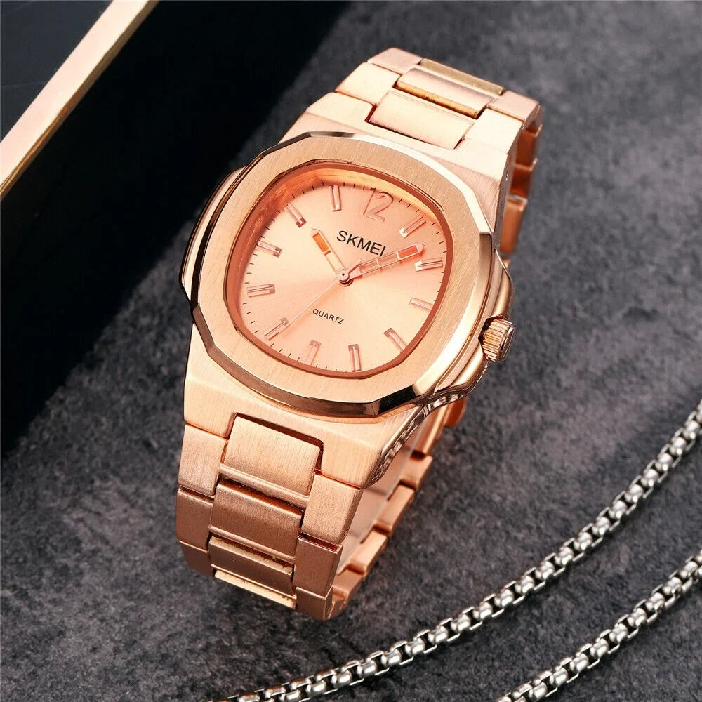 Men Wristwatch Male Luxury Gift Gold Quartz For Steel Business Watch