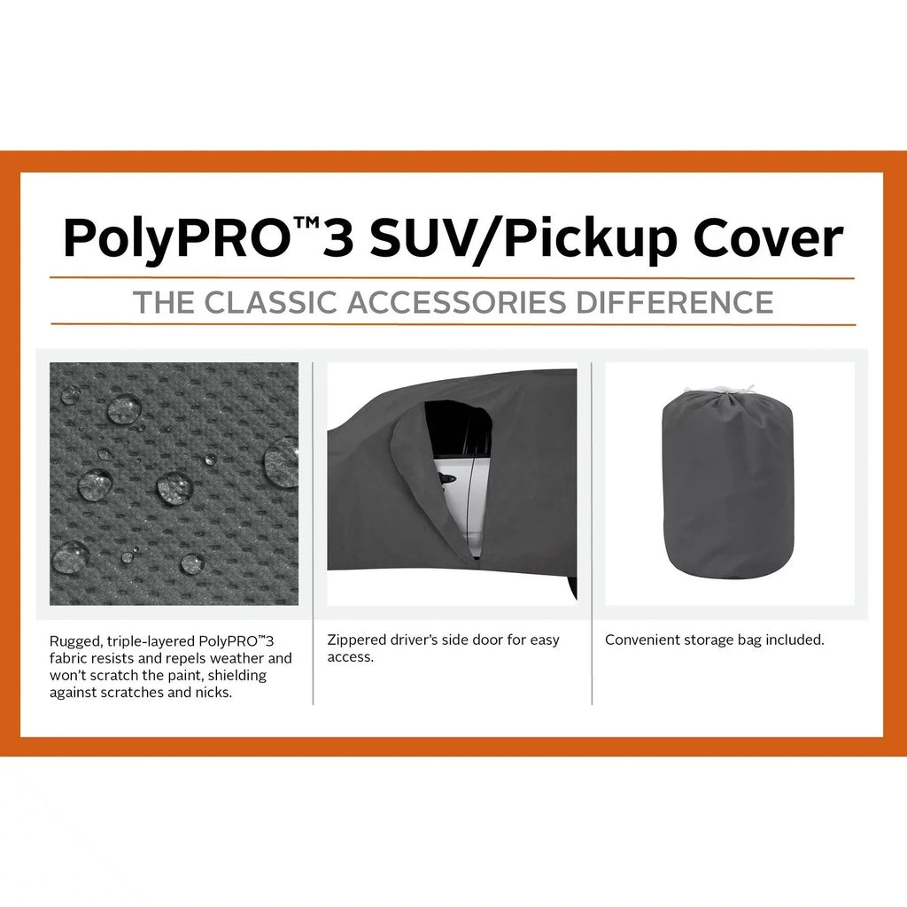 Truck Charcoal OverDrive SUV 187"L, Heavy-Duty Up to 3 Car or - Accessories PolyPRO™ Classic Cover Compact Cover,