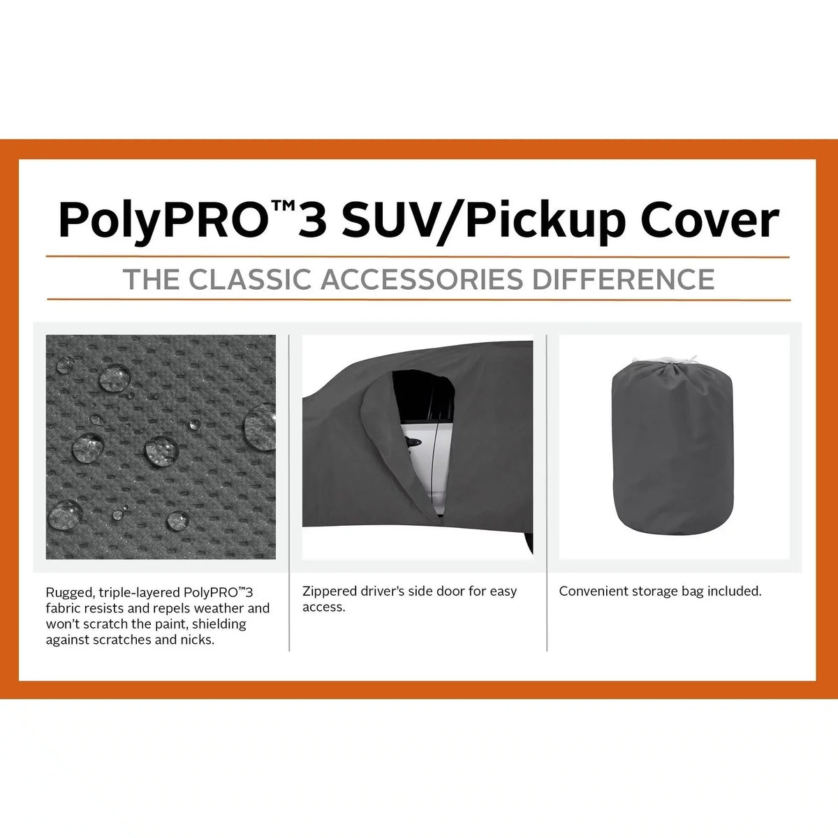 Truck Charcoal OverDrive SUV 187"L, Heavy-Duty Up to 3 Car or - Accessories PolyPRO™ Classic Cover Compact Cover,