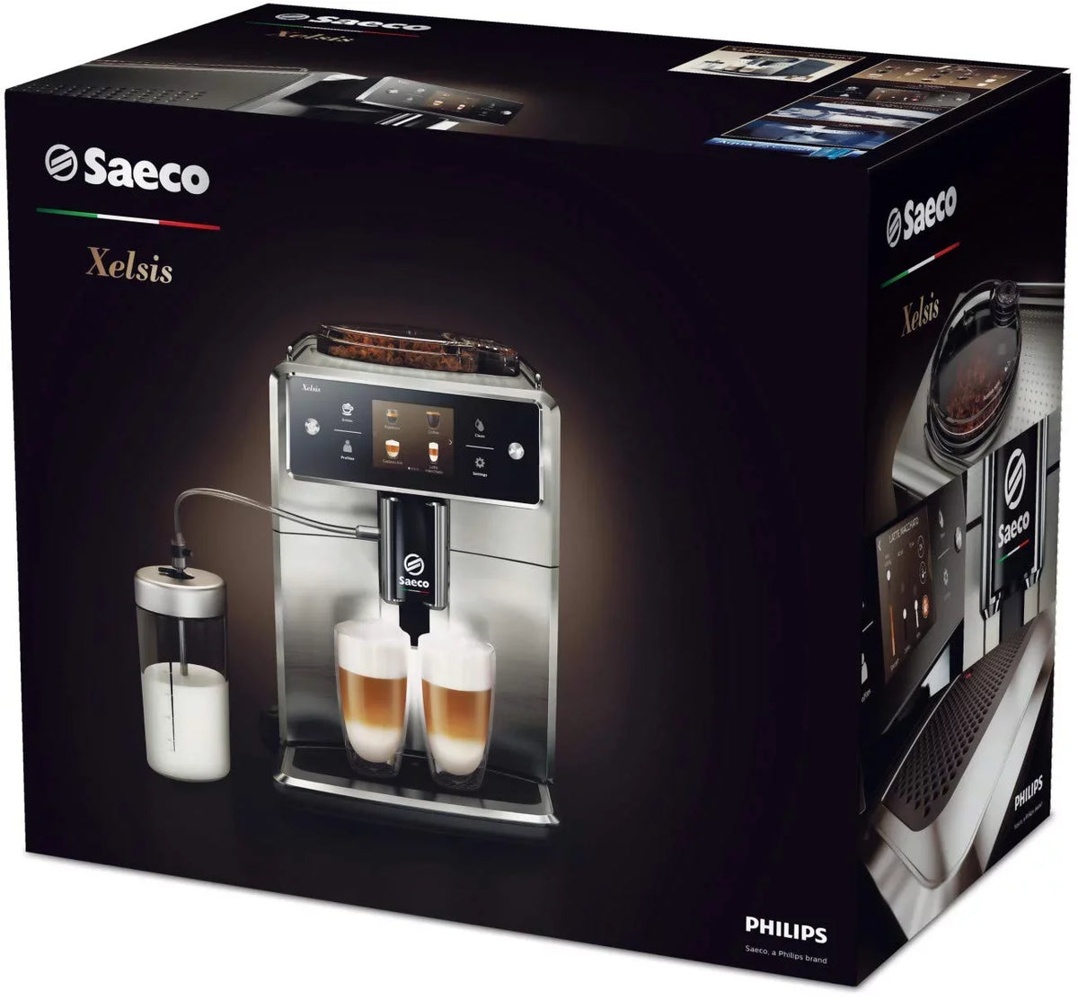 Xelsis Machine, Metal Super Front Saeco SM7684/04 Titanium Espresso Automatic