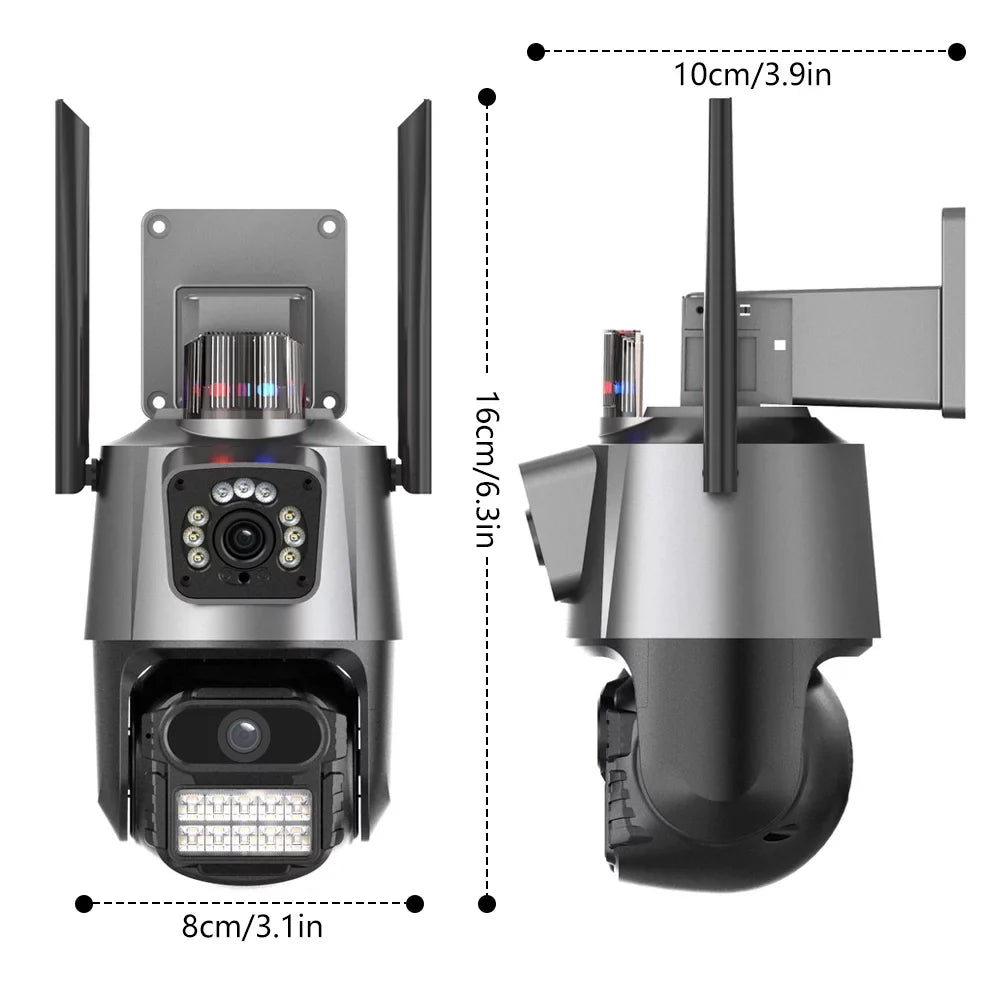 Dual Night View, Audio 360° Vision, Camera, Waterproof 2-Way Cameras Kepeak Wi-Fi Security Surveillance Home exterior Lens