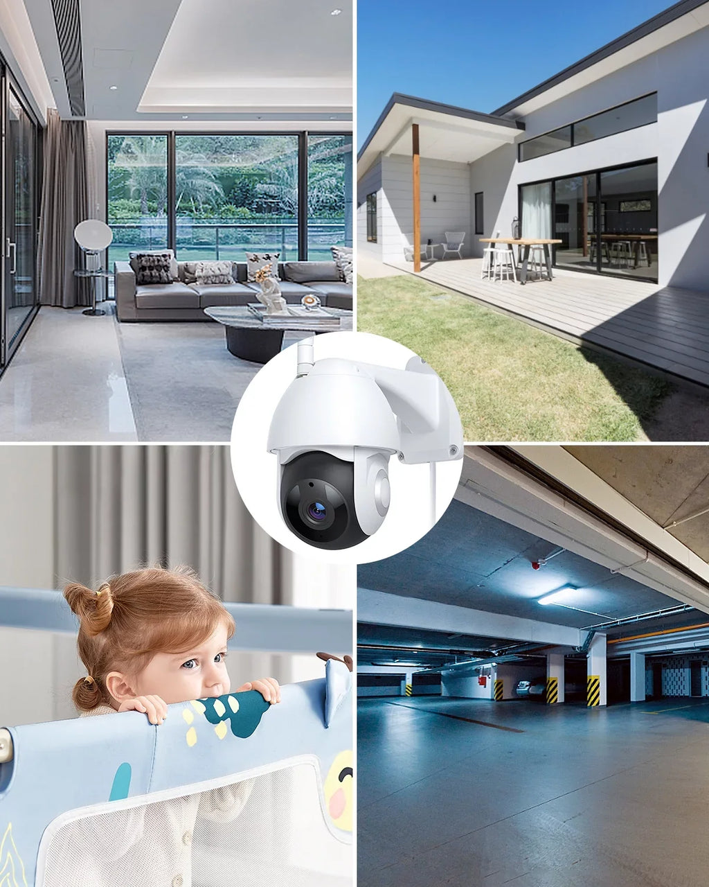 Floodlight FC920B Connection Outdoo exterior/Courtyard/Farm for Victure Waterproof,Motion-Activated,Wifi Cameras,IP55 Surveillance