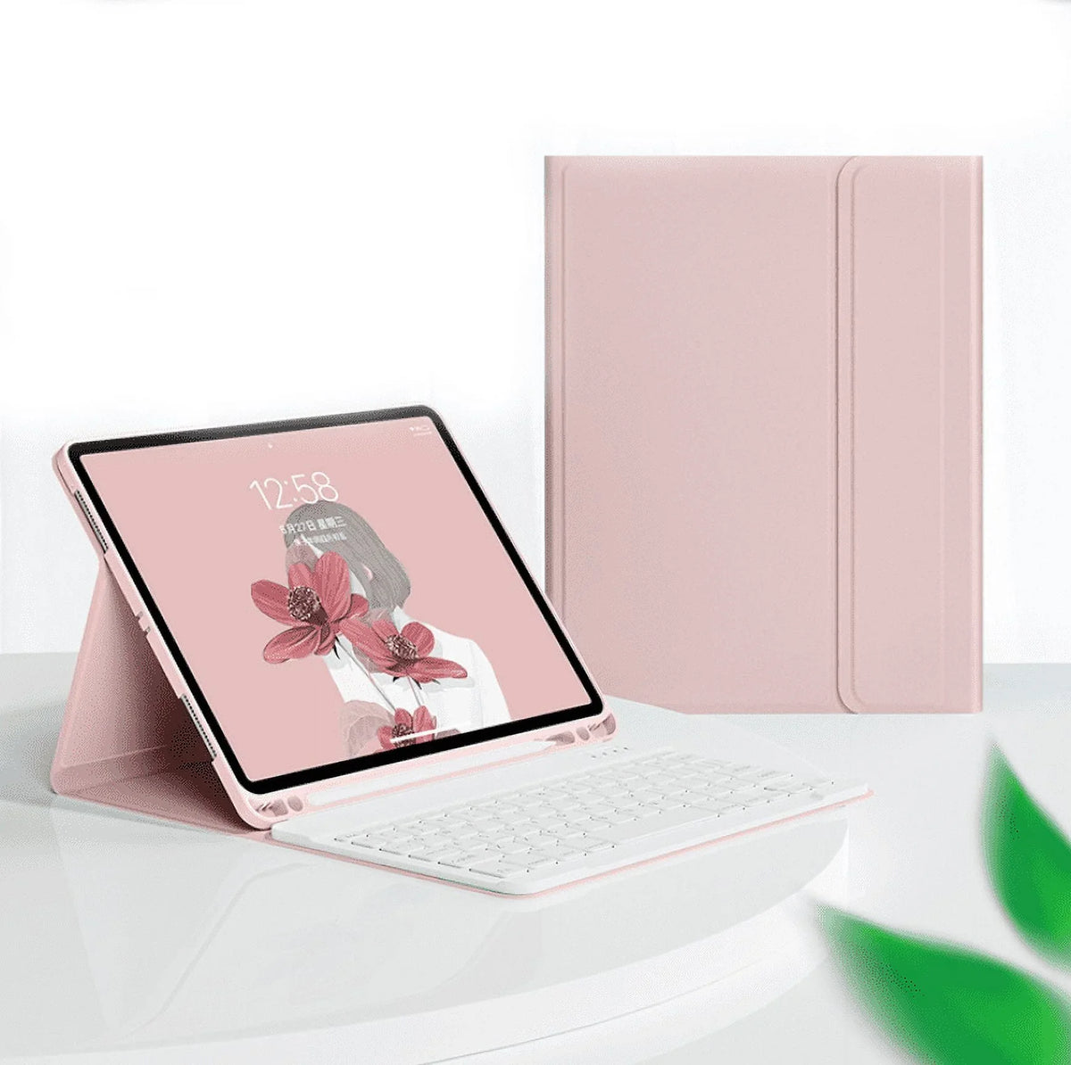 Generation, iPad Case for iPad Wireless Slim with Keyboard Pencil Protective Holder, 10th 10th Case Case 10.9 Detachable -pink Inch Generation Keyboard for