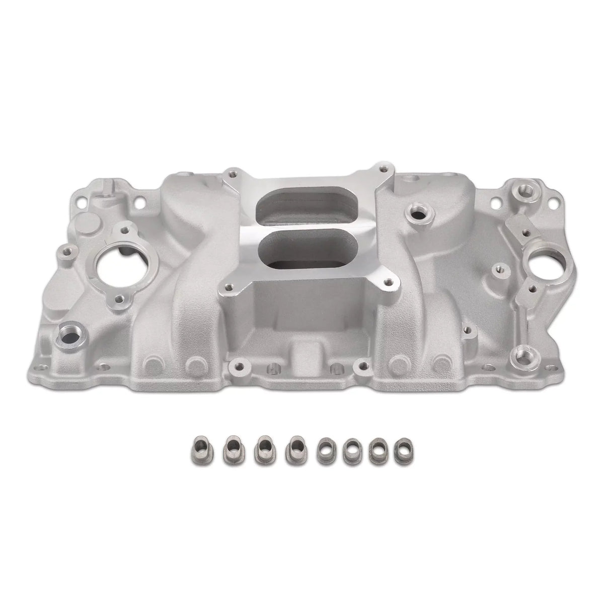 Dual Block SBC FGJQEFG Manifold 350 Intake Chevy Small Aluminum 327 305 400 Plane 1957-1986