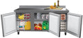 in Cu. Commercial KoolMore 72 Refrigerator Steel, in. Worktop Stainless Three Door ft. 16.9