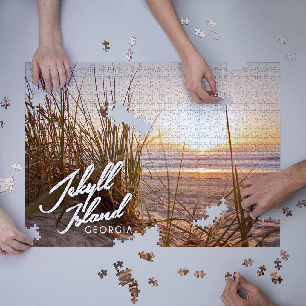 19x27, Made Family, (1000 dimension in Puzzle, Jigsaw and Island, Sunset USA) Beach Puzzle Adults Challenging Piece Jekyll for Georgia,