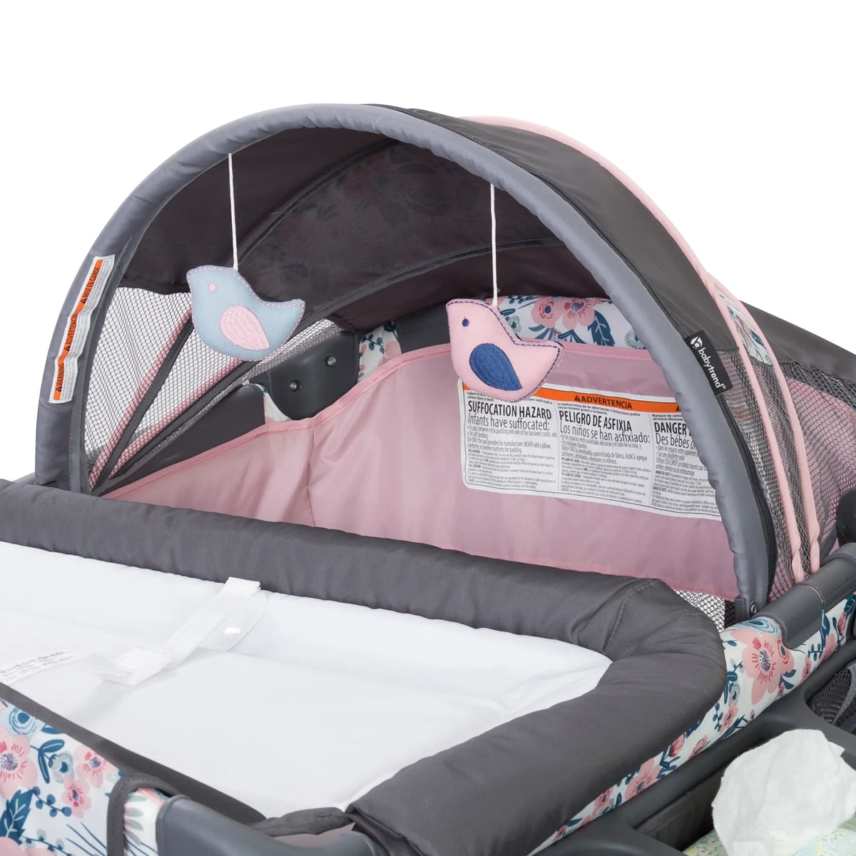 II Bag with Nursery Baby Deluxe Travel Pink Trend Center Bluebell Playard –
