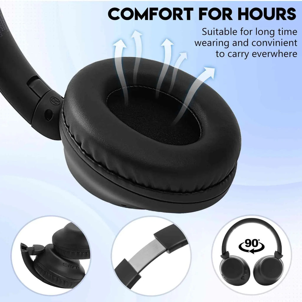 200H Bluetooth for A32 HD Wireless Workout Standby, SE/Poco Poco C65/Redmi Over-Ear Pro Note Xiaomi - with -Black 5G/Redmi Mic Sound Pad 12R - 5G, Headphones Playtime, 20H M6 & UrbanX Travel 12