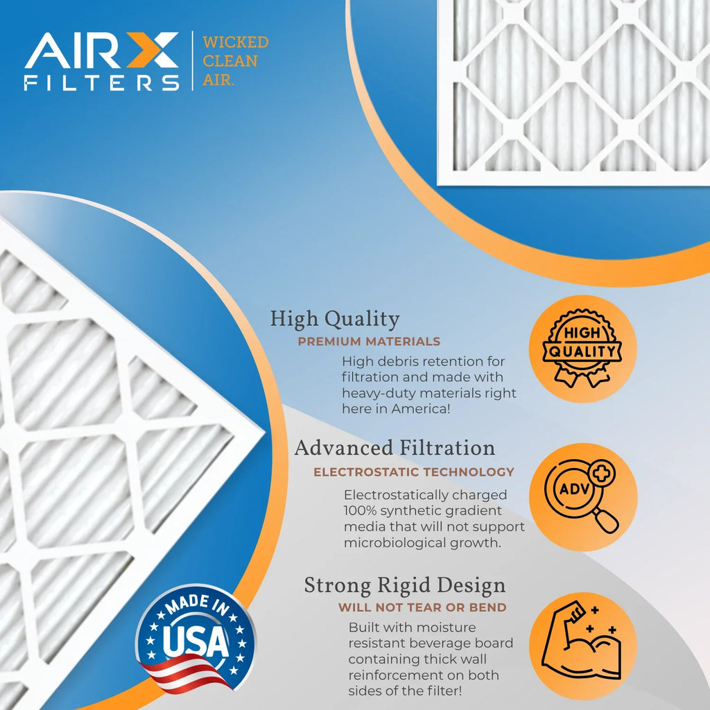 700 5 8 & FPR Filters by AIRX Pack MPR to 12 MERV CLEAN Made - AIR. USA 16x30x1 Air Comparable Filter Furnace FILTERS Rating, of WICKED in