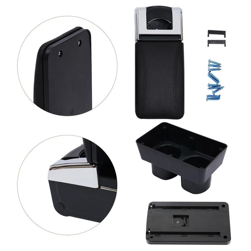Box Armrest Storage Rest For Container Nissan Console Center Arm Versa/Tiida/Latio ZhdnBhnos Black 2007-2011 Rotatable Holder Car