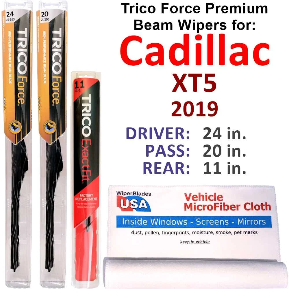 of Performance (Set w/Rear Luxury 2019 Wiper Wipers Cadillac Beam 3) XT5