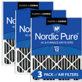MERV Air Furnace Plus Pack 12 Carbon 3 Pure Nordic Pleated Filters 20x20x2