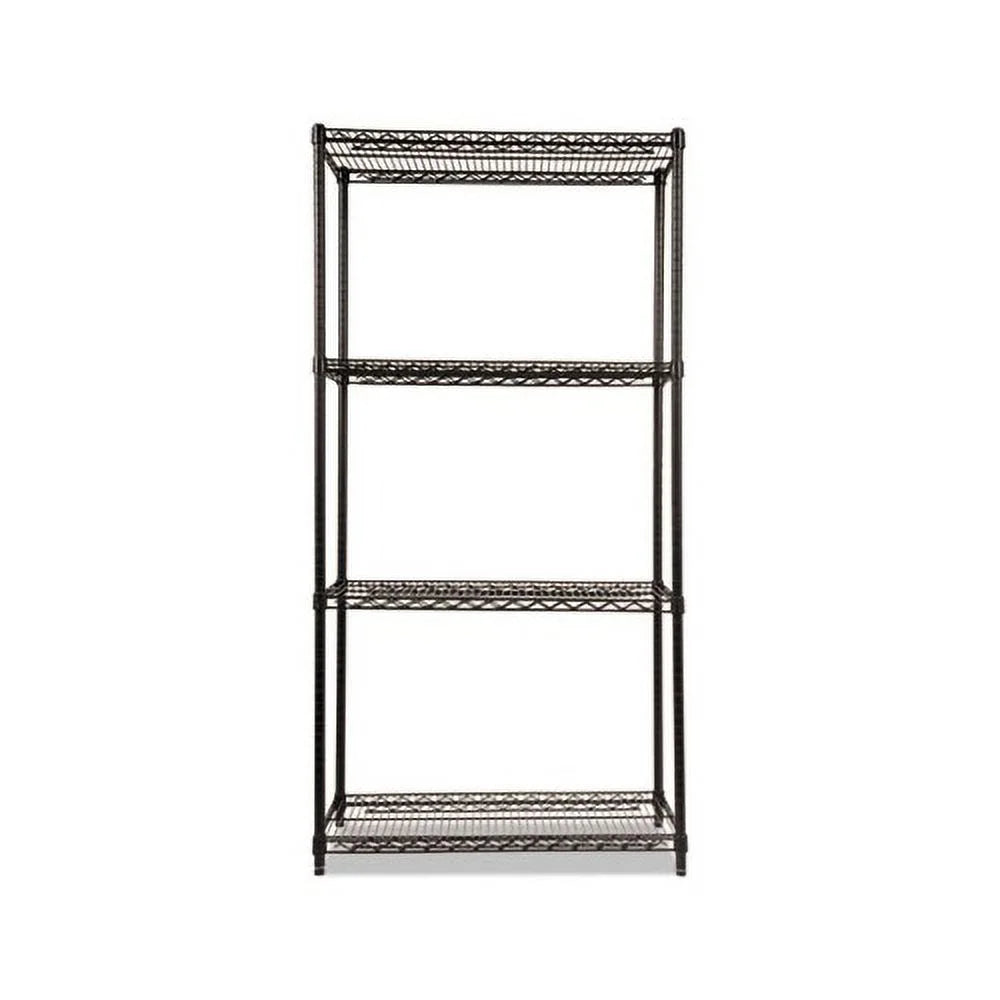 Wire 72h, Black Kit Certified 36w Industrial 18d 4-Shelf Shelving x NSF x