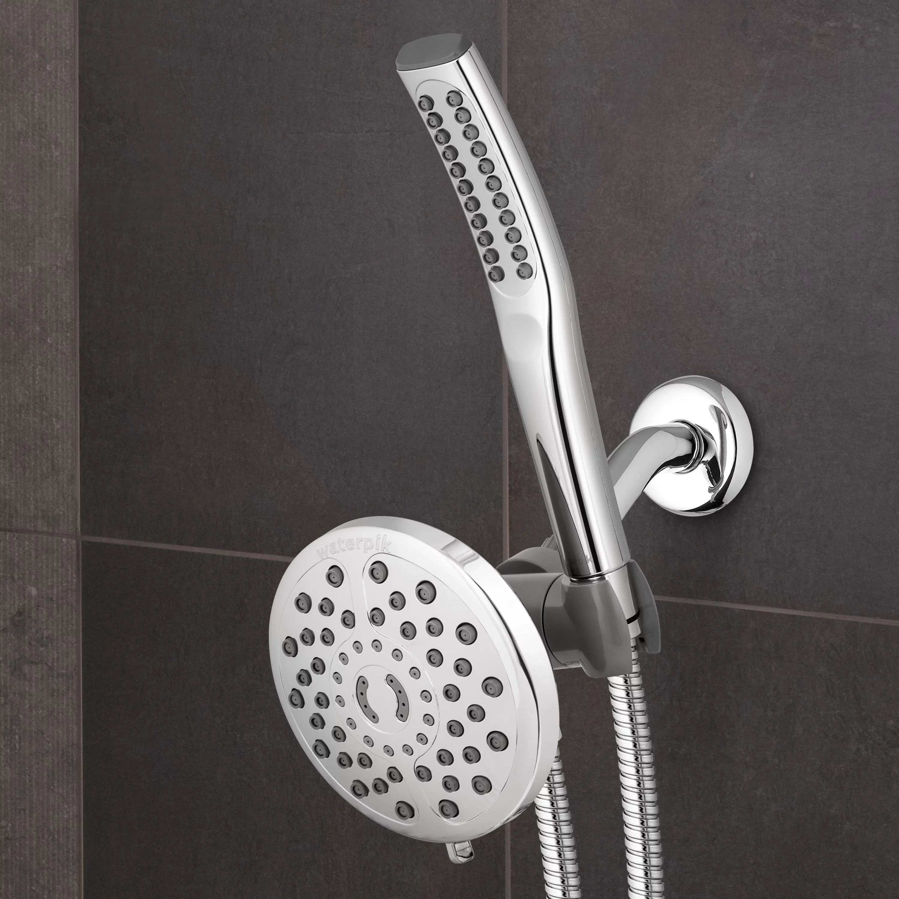 Spa Waterpik Chrome, Massage, XIB-633E-SBX-183ME PowerPulse Shower Combo PowerWand with