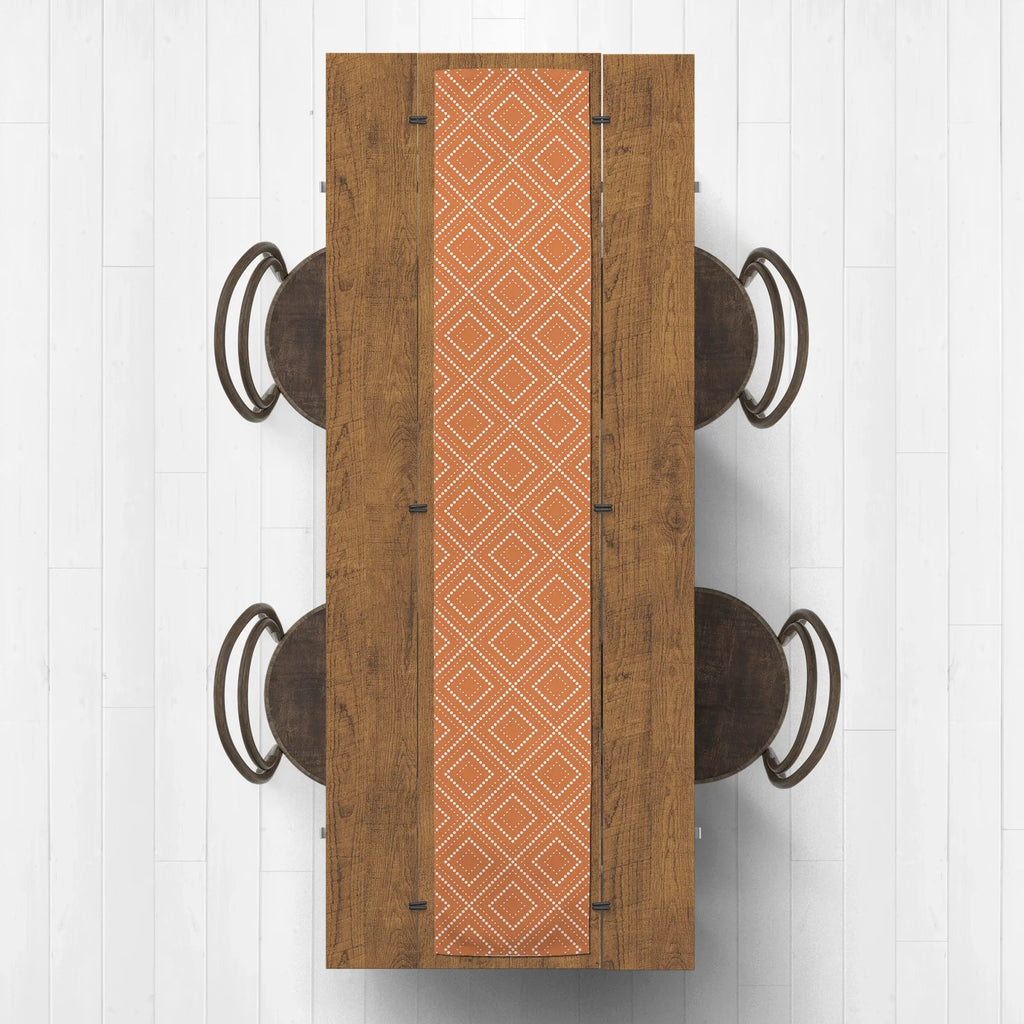 Creative 16x72 Products Runner Table Poly Orange Diamond Twill