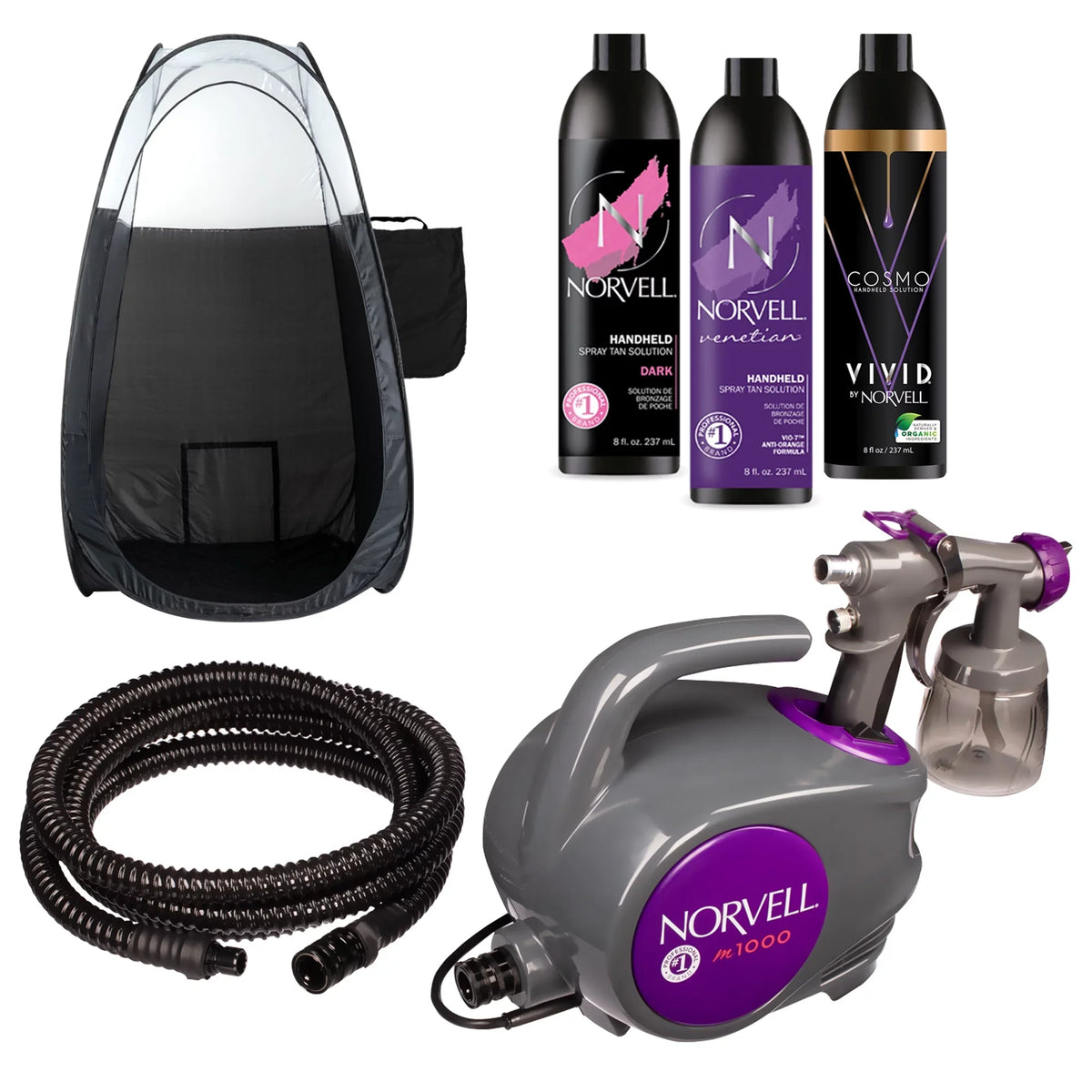 and Solution Tanning Tan Spray Machine Sun with Tent M1000 Naked Norvell