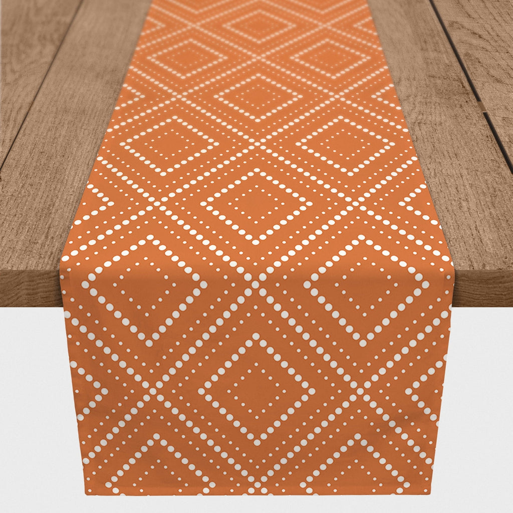 Creative 16x72 Products Runner Table Poly Orange Diamond Twill