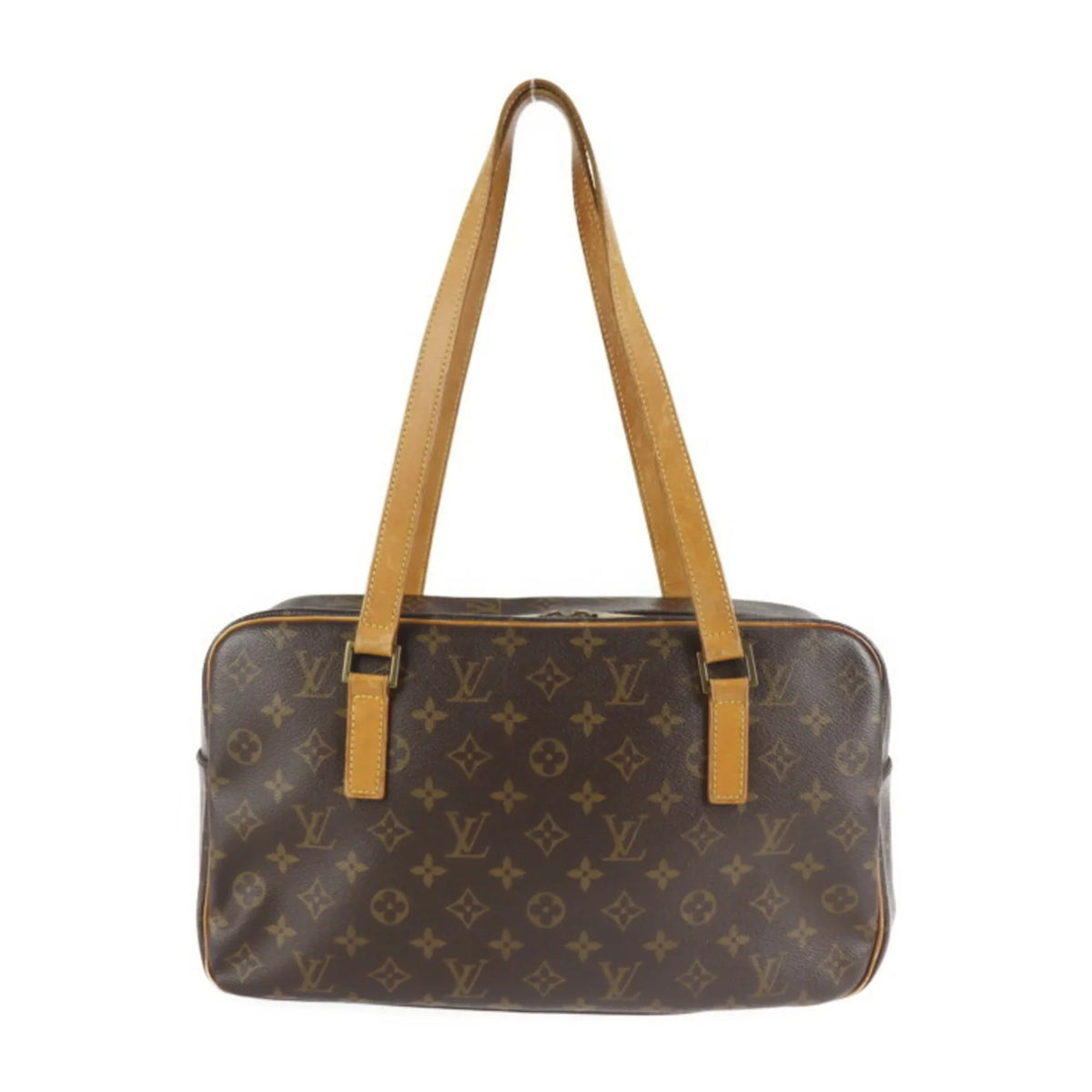 GM Canvas (Good) Shoulder Pre-Owned Monogram Cite Bag M51181 Leather Brown