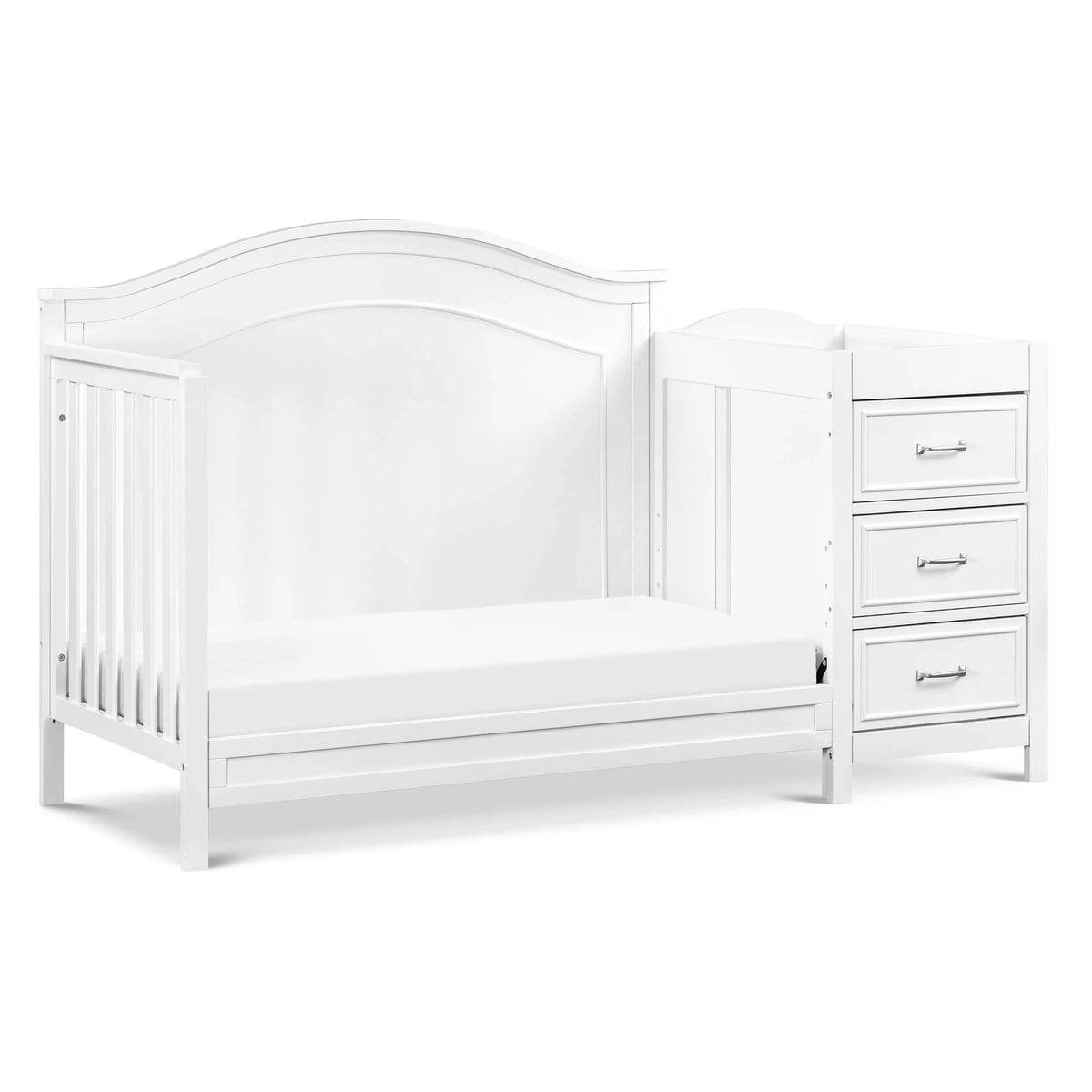 Combo Charlie White DaVinci and Crib in Changer Convertible 4-in-1