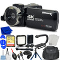 Vlog Ultimaxx Light LED 4K Bundle 42MP Ultra HD with Camera Video Camcorder