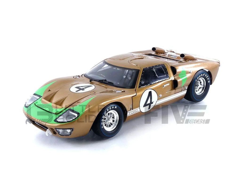 1966 Model 1-18 Gold 2 Shelby Collectibles Car GT-40 Diecast No.4 SC414 MK