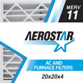 20 20 MERV of 4 x 11, Box 4, Air Filter, Aerostar x 20x20x4