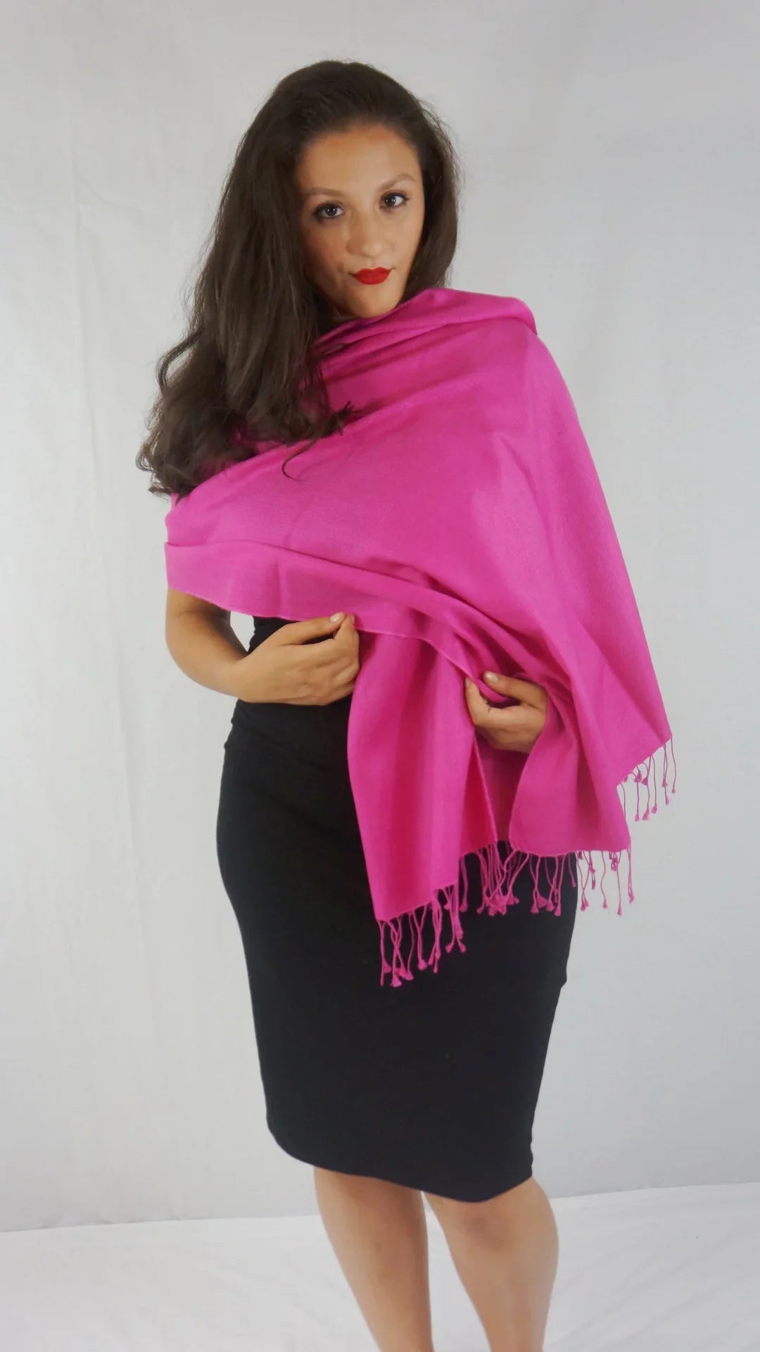 (Hot Scarf/Wool/Silk Shawl/Shawls/Scarf/Scarves/Wrap/Stole/Muffler/Cape/Ruana/Blanket/Throw/Pashmina Shawl) Shawl/Cashmere Regular Pink